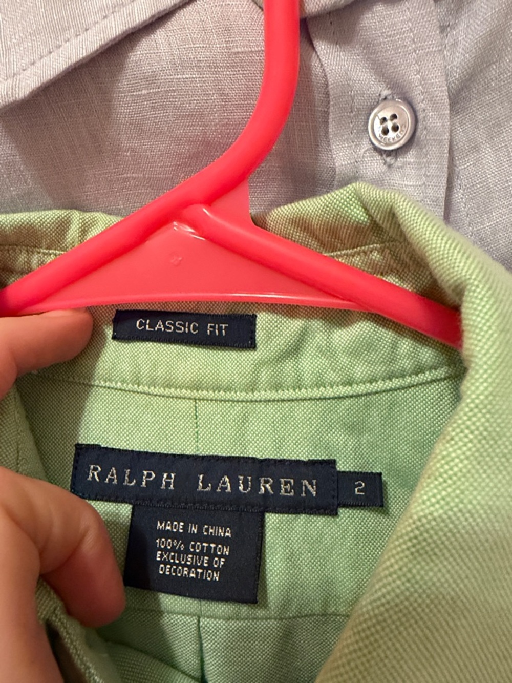 Polo by Ralph Lauren Light Green Button-Down Oxford Shirt - Picture 2 of 2